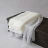 Voal funerar alb din material fin, drapat